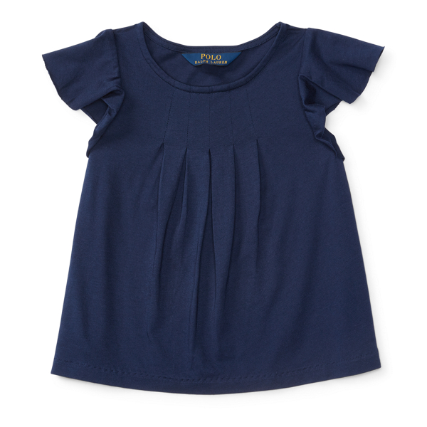 Newport Navy Flutter-Sleeve Jersey Top Girls 2-6x 1