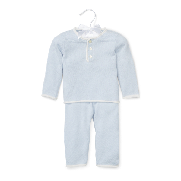 Cashmere Henley & Pant Set Baby Boy in 1