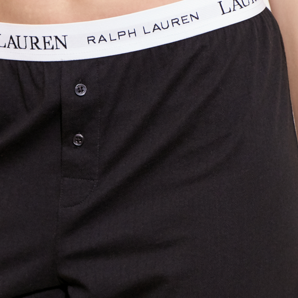 Black Cotton Jersey Pajama Pant Lauren 3