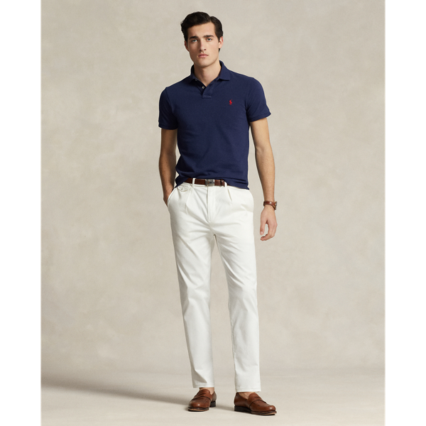 Navy Slim Fit Mesh Polo Shirt Polo Ralph Lauren 4