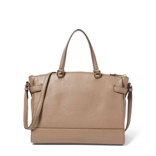 Truffle Darwin Tumbled Leather Satchel Lauren 3