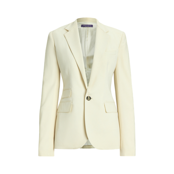 Cream Parker Wool Crepe Jacket Ralph Lauren Collection 2