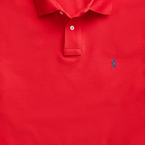 Classic Fit Mesh Polo Shirt Polo Ralph Lauren w Czerwony 3