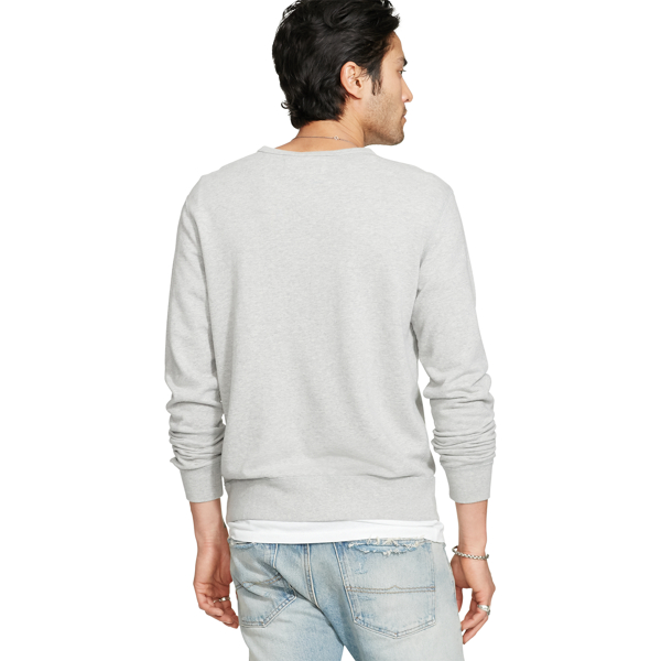 Granite Heather Cotton French Terry Sweatshirt Polo Denim & Supply 2