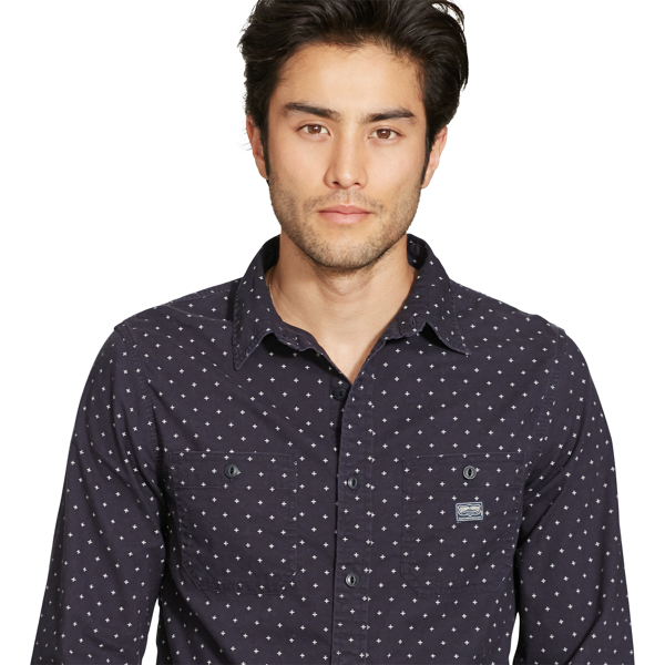 Forte Print Printed Slub Cotton Workshirt Polo Denim & Supply 3