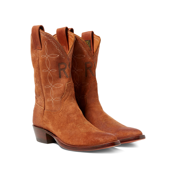 Plainview Suede Cowboy Boot Ralph Lauren UK