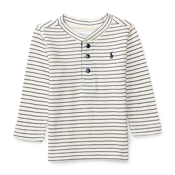 Herbal Milk Multi Waffle-Knit Cotton Henley Baby Boy 1