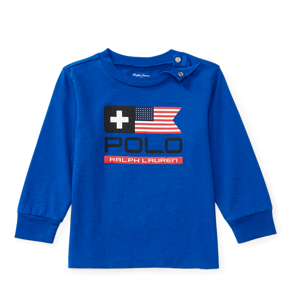 Sapphire Star Cotton Long-Sleeve Graphic Tee Baby Boy 1