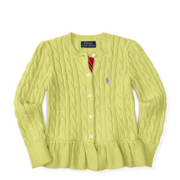 Cotton peplum cardigan discount