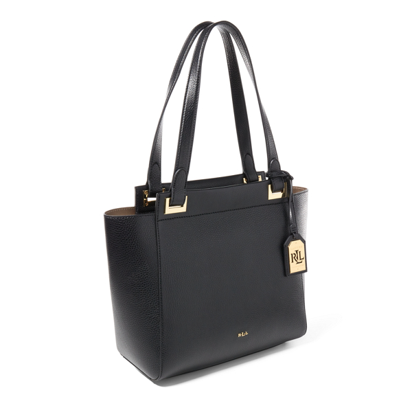 Black Carlisle Faux-Leather Shopper Lauren 4