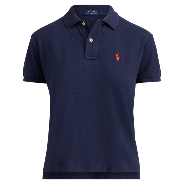 Cropped Cotton Mesh Polo | Polo Shirts Women | Ralph Lauren