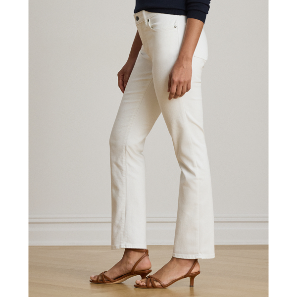 White Mid-Rise Straight Jean Lauren 4