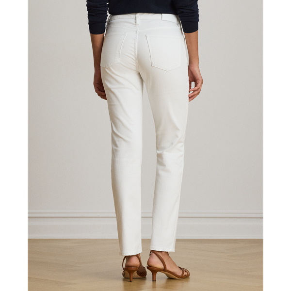 White Mid-Rise Straight Jean Lauren 5