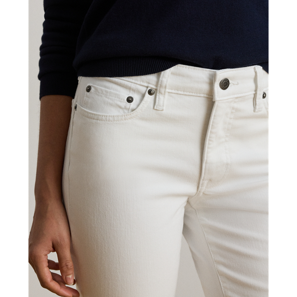 White Mid-Rise Straight Jean Lauren 6