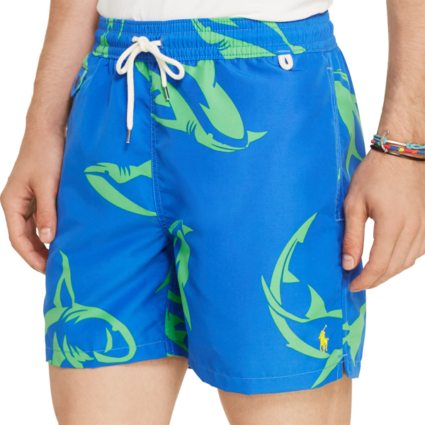 Shark Print 5&frac12;-Inch Shark-Print Swim Trunk Polo Ralph Lauren 5