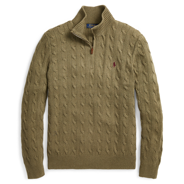 Cable Knit Tussah Silk Sweater for Men Ralph Lauren IE