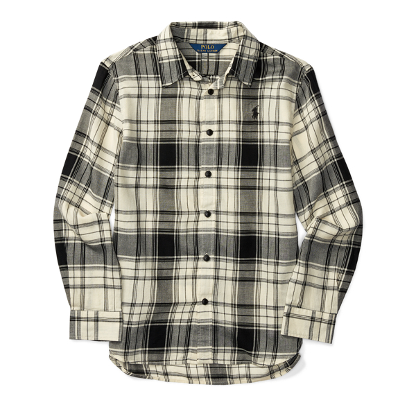 Winter/Dk Night Multi Plaid Cotton Twill Shirt Girls 7-16 1