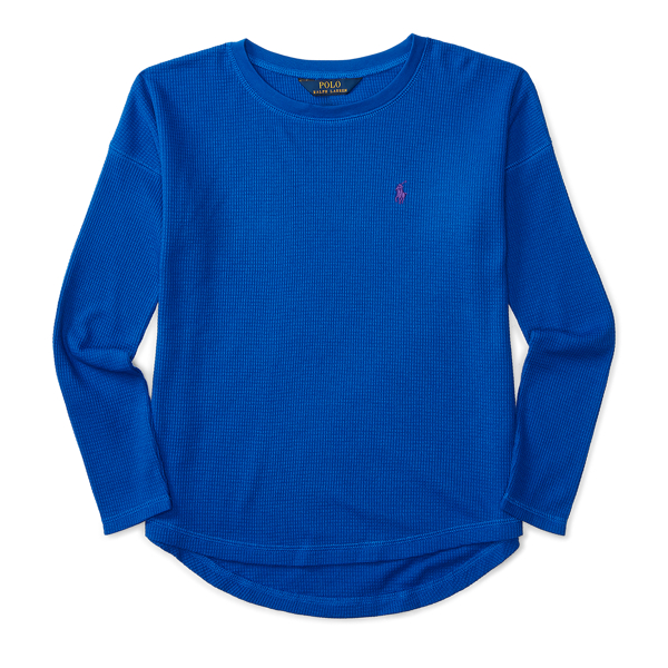 Pacific Royal Waffle Cotton Long-Sleeve Top Girls 7-16 1