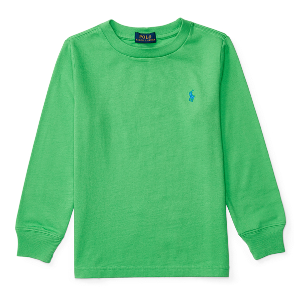 Neon Green Cotton Jersey Long-Sleeve Tee Boys 2-7 1