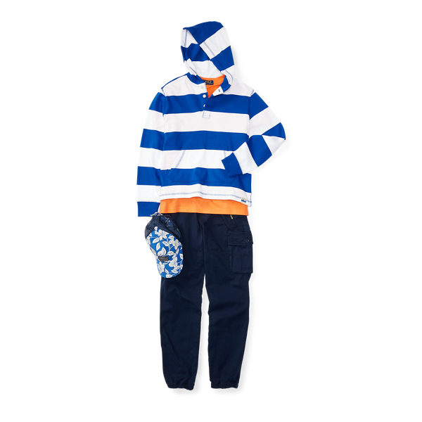 May Orange Cotton Jersey Crewneck T-Shirt Boys 2-7 2