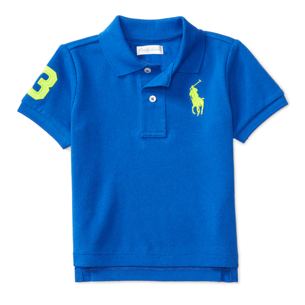 Pure Sapphire Cotton Mesh Polo Shirt Baby Boy 1