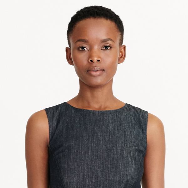 Mineral Blue Ruffled Denim Dress Lauren 6