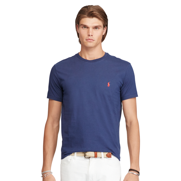 Observer Blue Custom Slim Fit Cotton T-Shirt Polo Ralph Lauren 3