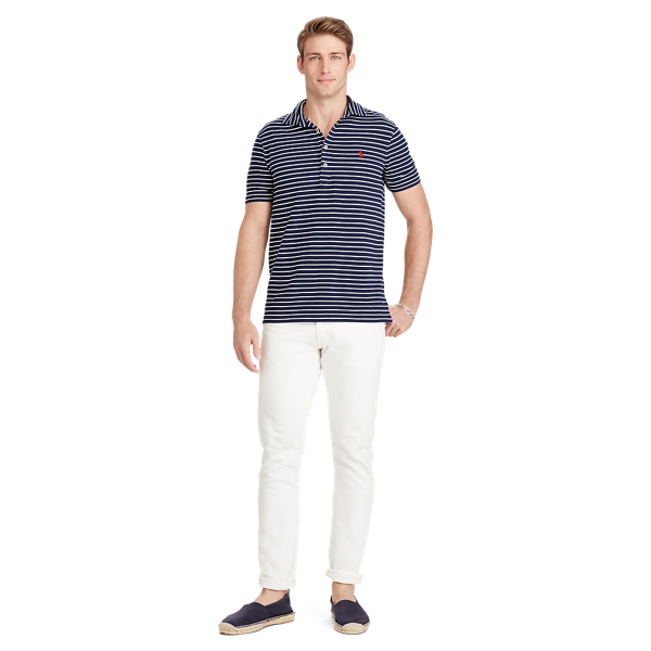 Cruise Navy/White Custom Fit Featherweight Polo Polo Ralph Lauren 2