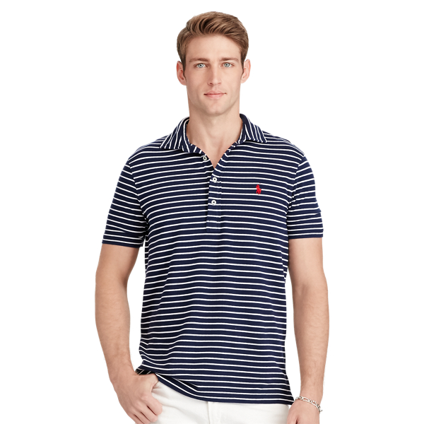 Cruise Navy/White Custom Fit Featherweight Polo Polo Ralph Lauren 3