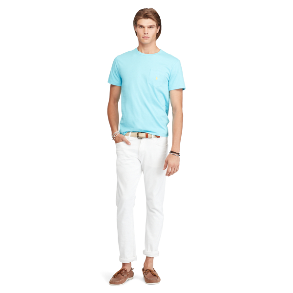 French Turquoise Cotton Jersey Pocket T-Shirt Polo Ralph Lauren 2