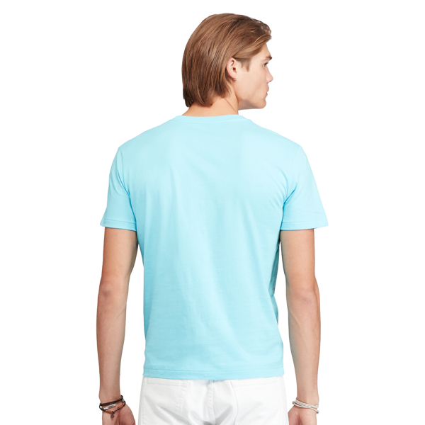 French Turquoise Cotton Jersey Pocket T-Shirt Polo Ralph Lauren 4