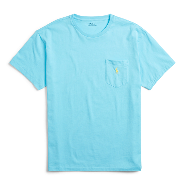 French Turquoise Cotton Jersey Pocket T-Shirt Polo Ralph Lauren 1