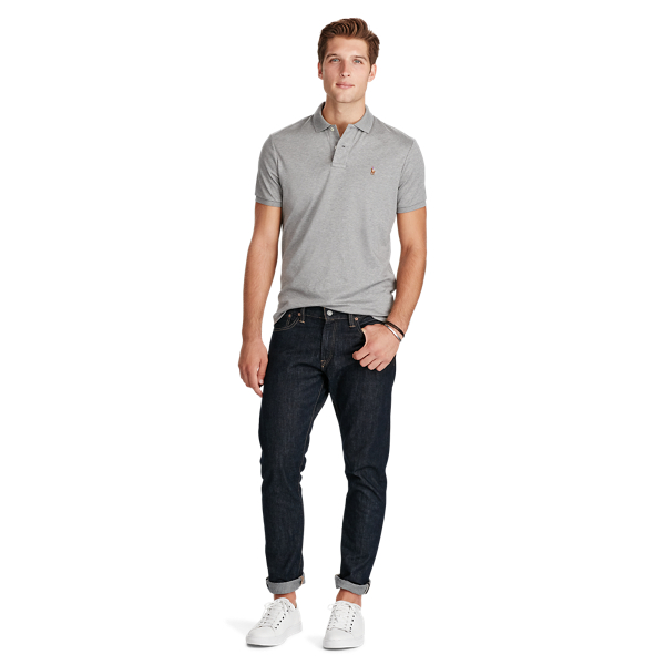 Speedway Grey Heather Custom Fit Soft-Touch Polo Polo Ralph Lauren 2