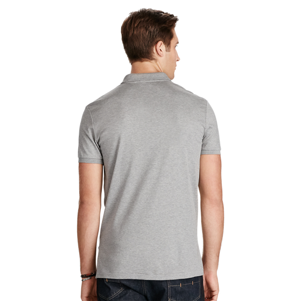 Speedway Grey Heather Custom Fit Soft-Touch Polo Polo Ralph Lauren 4