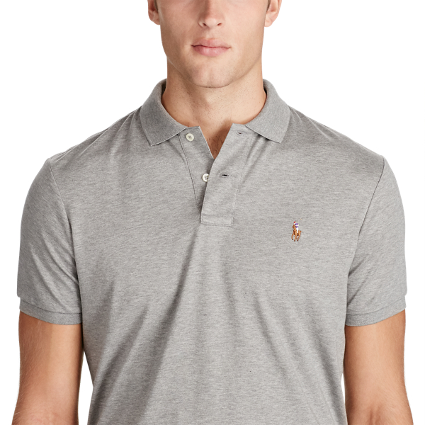 Speedway Grey Heather Custom Fit Soft-Touch Polo Polo Ralph Lauren 5