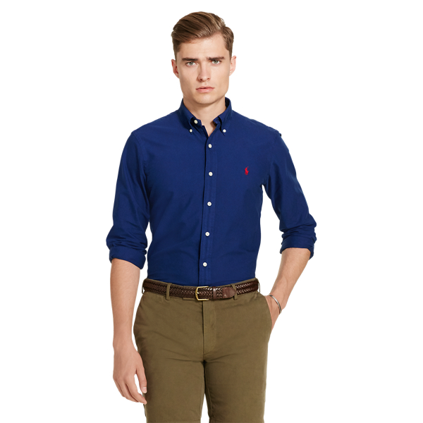 Holiday Navy Classic Fit Cotton Shirt Polo Ralph Lauren 3