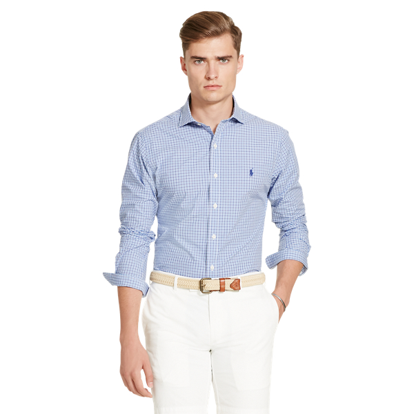 Navy/White Classic Fit Cotton Shirt Polo Ralph Lauren 3