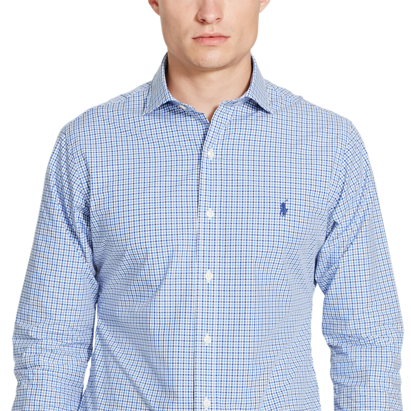 Navy/White Classic Fit Cotton Shirt Polo Ralph Lauren 5