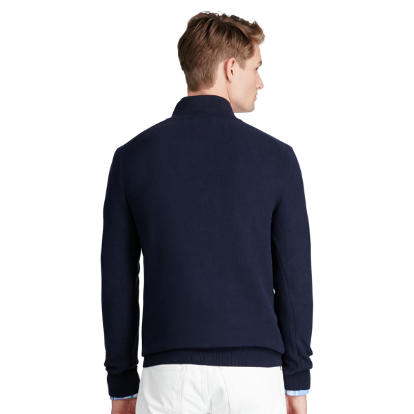 Hunter Navy Cotton Half-Zip Sweater Polo Ralph Lauren 2