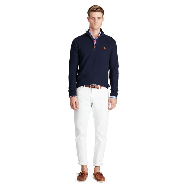Hunter Navy Cotton Half-Zip Sweater Polo Ralph Lauren 4