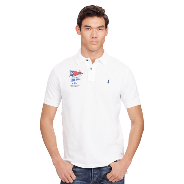 White Classic Fit Mesh Polo Shirt Polo Ralph Lauren 3