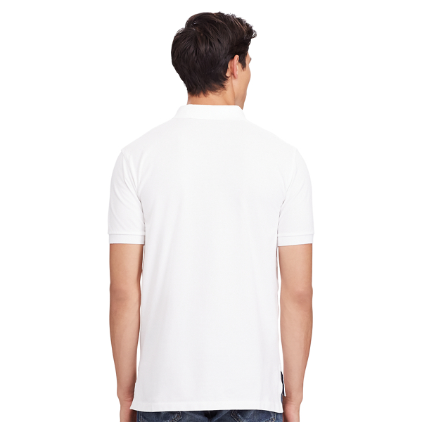 White Classic Fit Mesh Polo Shirt Polo Ralph Lauren 4