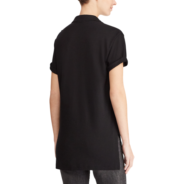 Polo Black Lace-Up Polo Shirt Polo Ralph Lauren 5
