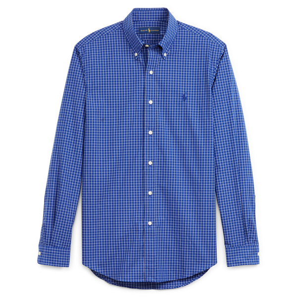 Navy/White Classic Fit Cotton Shirt Big & Tall 1