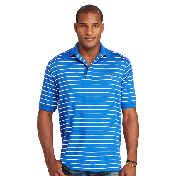 New Iris/White Classic Fit Soft-Touch Polo Big & Tall 3