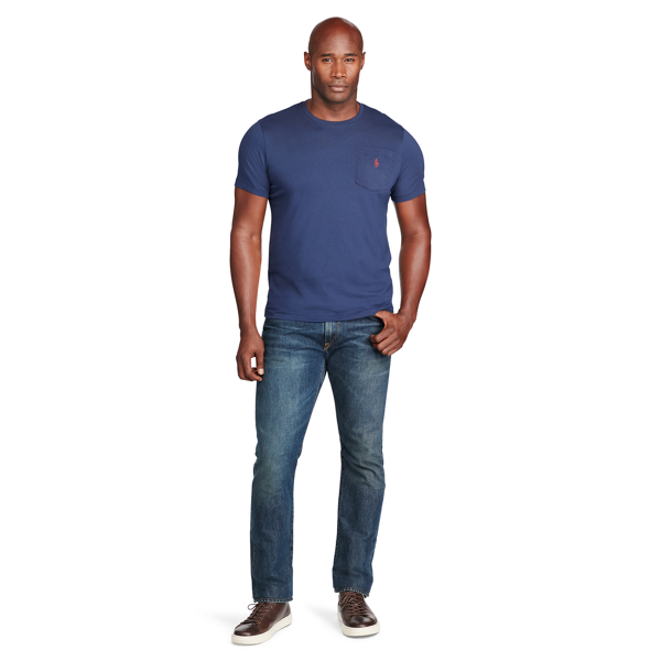 Observer Blue Cotton Jersey Crewneck T-Shirt Big & Tall 2