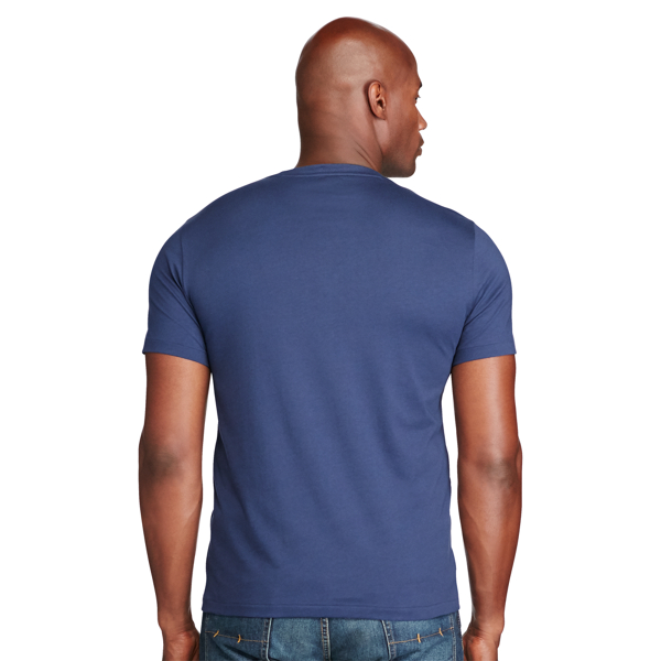 Observer Blue Cotton Jersey Crewneck T-Shirt Big & Tall 4