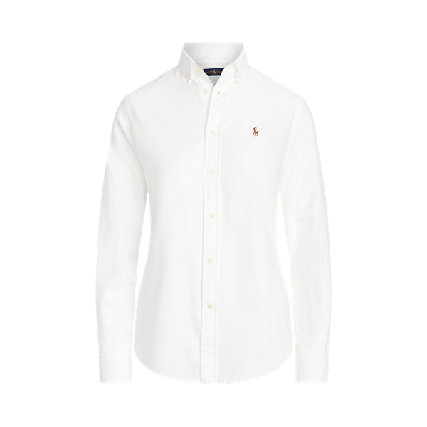 White Slim Fit Cotton Oxford Shirt Polo Ralph Lauren 2