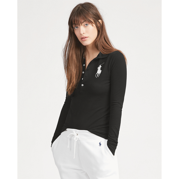 Polo Black Skinny Dog Long-Sleeve Polo Polo Ralph Lauren 1