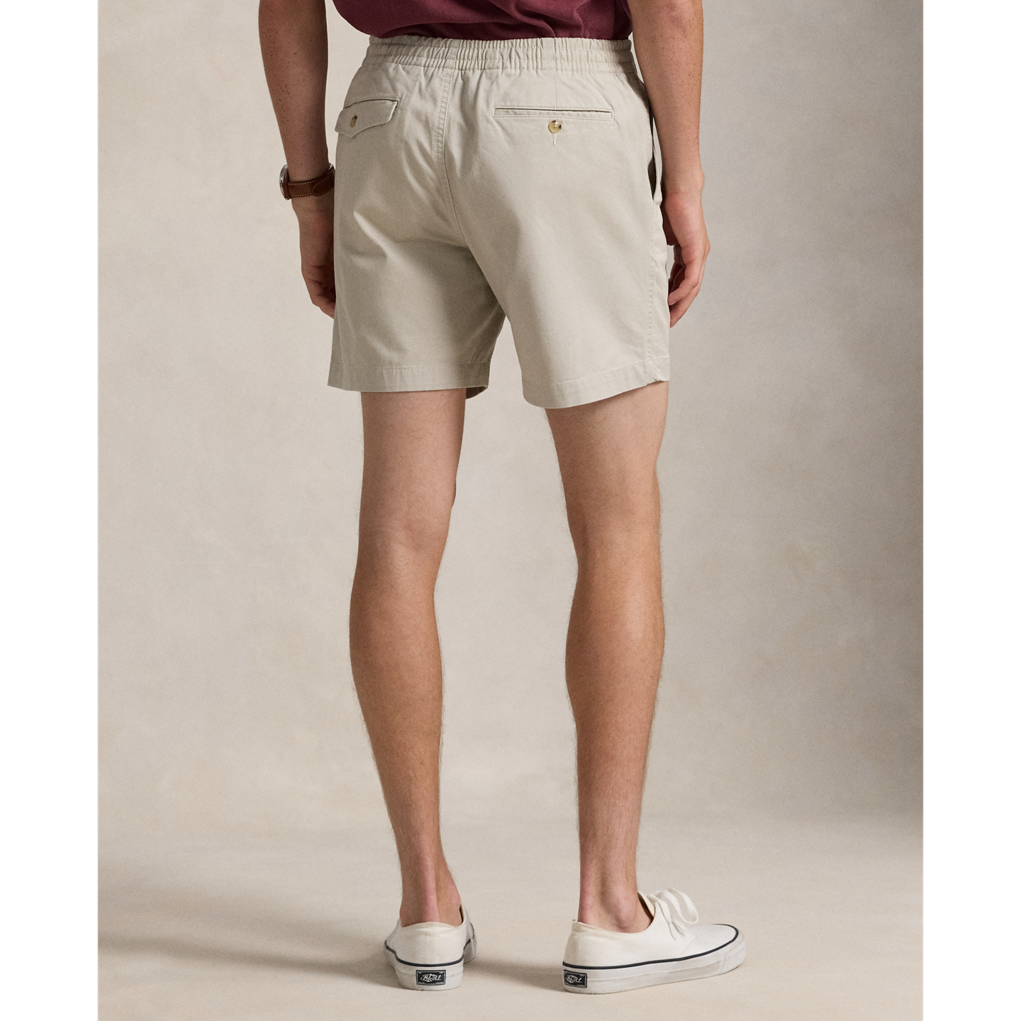 Мужские шорты Polo Ralph Lauren 6-Inch Polo Prepster Stretch Chino, цвет: Серо-бежевый — фото 2